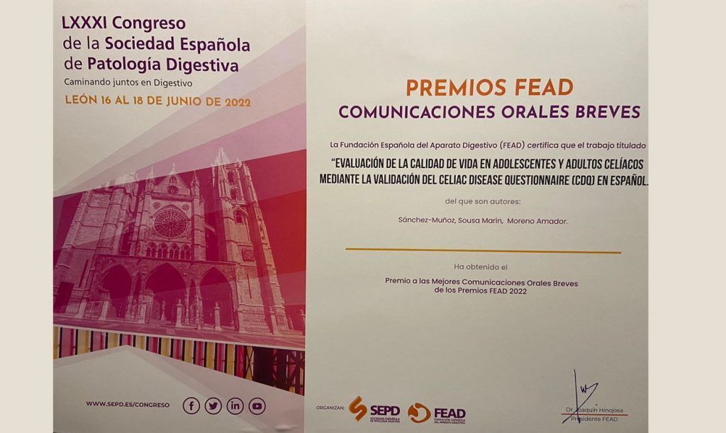 Premio FEAD 2022 a la mejor comunicación oral breve